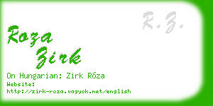 roza zirk business card